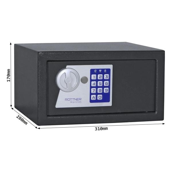 Rottner Möbeltresor Jupiter 2 Elektronikschloss Notfallschlüssel gleichschließend T06448